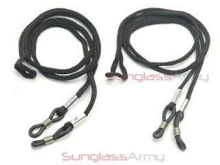 Newly listed BLACK NECK STRAPS for Sunglasses/Eye​glasses (2) Cord 