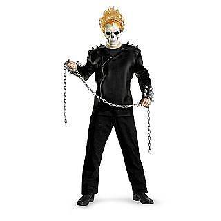   Adult Marvel The Ghostrider Movie Deluxe Ghost Rider Spiked Costume