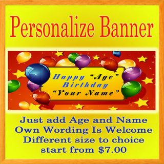 Custom Personalized Birthday Party Vinyl Banner Anniversary Different 