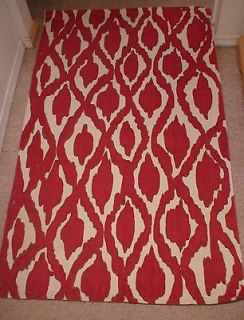   Barn AEGEAN Printed red brick ivory cotton carpet kilim rug mat