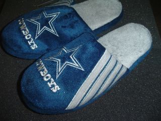 Dallas Cowboys Football Soft Plush House Slippers Adult Size S XL NFL 