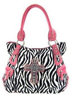   with Pink TRIM Purse & Rhinestone Cross with matching wallet  Gift