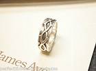   Avery Ring Sterling Silver Tresse Wedding Bands Set Two Rings