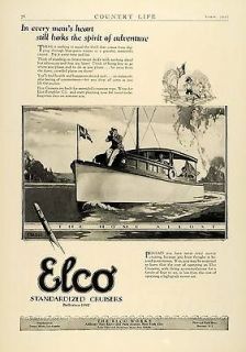   Elco Cruisette Standardized Cruisers House Boats Yachts E. Walker Art