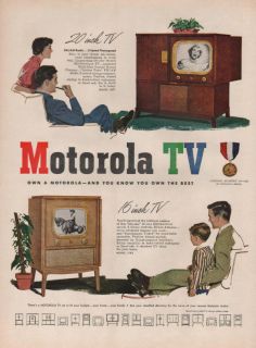 1950 VINTAGE MOTOROLA TELEVISION RADIO PHONOGRAPH 20 INCH & 16 INCH TV 