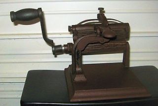 Antique Cast Iron and Brass Greenwood Crimper Fluter Crimping Machine 