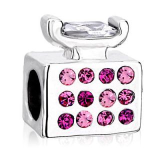 Newly listed PUGSTER BEAD PINK CRYSTAL PERFUME BOTTLE SILVER TONE 