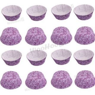 50 Purple Muffin Cupcake Paper Cases Liners Baking Cups