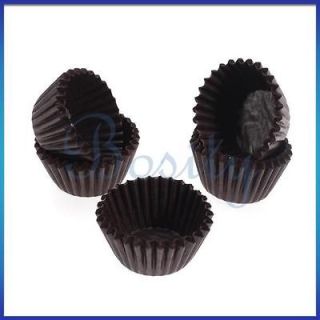   Brown Cake Chocolate Paper Cases Cupcake Liners Baking Cups Wraps