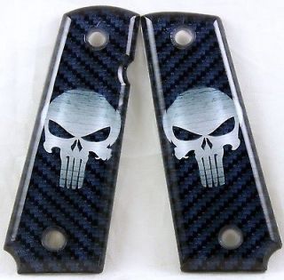 1911 Standard Profile Acrylic Custom SPD Grips The Punisher Carbon 