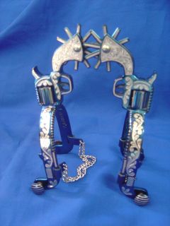 IN STOCK READY TO SHIP spurs spur hand made a garcia pistol BLUE 
