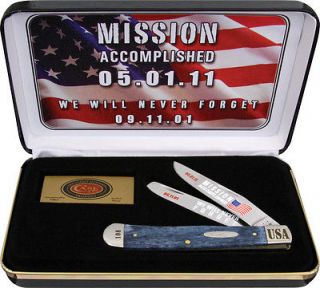 Case Knives Mission Accomplished Trapper Pocket Knife W/Gift Box New 