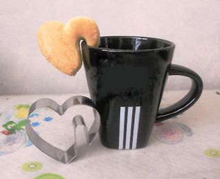 Heart shape hang off cup party baking biscuit cookie cutter
