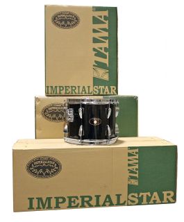   Edition 6pc Imperialstar Hairline Black Drum Set w/Cymbals&Hard​ware