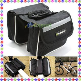 Cycling Bike Bicycle Frame Pannier Front Tube Bag Black