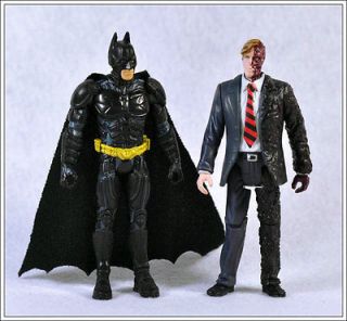DC BATMAN AND Two Face THE DARK KNIGHT MOVIE ACTION FIGURE LOOSE TOYS 