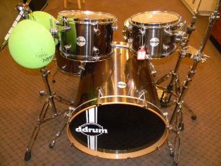 DDRUM REFLEX DRUM KIT IN BRUSHED METAL FINISH   SHELL PACK!