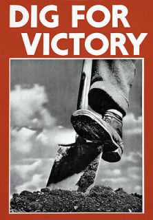   WWII British Dig For Victory Classic War Garden Poster Print WW2 A4