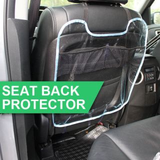 FH 1003 Car Seatback Protector w. built in mesh pockets Blue 1 piece