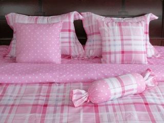 Newly listed 7 Pcs PLAID POLKA DOTS LUXURY BED IN A BAG Full KF243