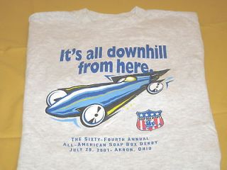   SOAP BOX DERBY   2001 Akron Ohio GOODYEAR TIRE T Shirt New! LG