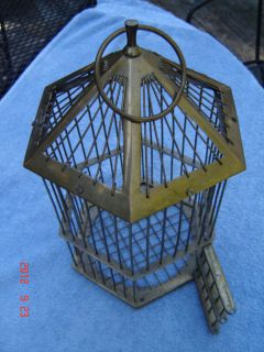 Solid Brass Decorative Octagon Shape Bird Cage