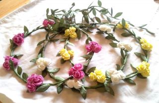 NEW ROSE FLOWER HEAD GARLAND FLORAL HAIR WEDDINGS BRIDESMAID FREE 