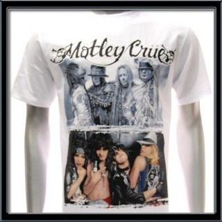 Sz M Motley Crue T shirt Tommy Lee Rock Music Band Tour White