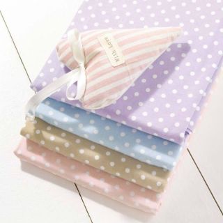Mauve & White Spots or Stripes Mix & Match Flannelette Bedding / Bed 