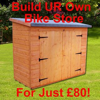 Bike Shed, Garden Shed, Storage Bulild Your Own Plans Lean To 2.4m X 