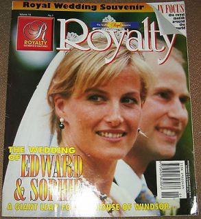 Royalty Magazine the Wedding of Eward & Sophie Volume 19 # 1