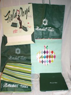 Marshall Field 5 Shopping Bags 2 Boxes Christmas Fields Days