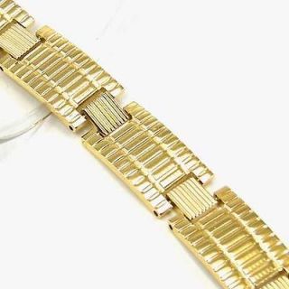 WAVE MIEN 18K YELLOW GOLD GEP CHAIN SOLID FILL BRACELET
