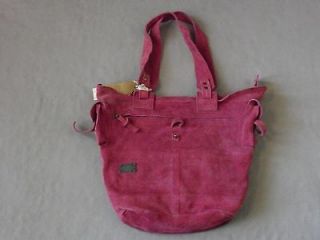 DIESEL FEARLESS MORE OR LESS WOMENS PINK LEATHER SHOULDER BAG PURSE 