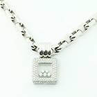   18K White Gold F VVS1 Genuine Chopard Happy Diamond Ladies Necklace