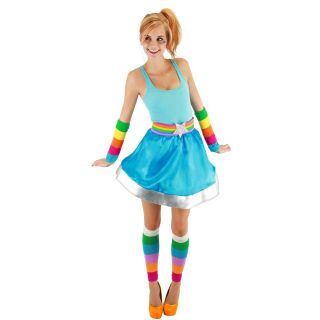Adult Kid TV Show Rainbow Brite Leg & Arm Warmers Colorful Costume 