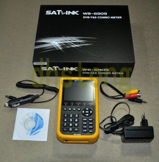 New SATLINK WS6909 DVB S & DVB T Combo Meter Signal FINDER