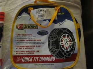 Les Schwab Quick Fit Diamond 1540 s Tire Snow Chains   used