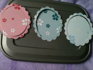 10 SIZZIX DIE CUT FLORAL OVAL SCALLOP FRAMES EMBELLISHMENTS