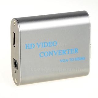 New Audio VGA to HDMI HD HDTV Video Converter Box Adapter 1080P