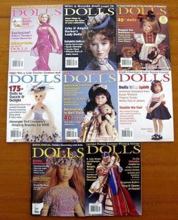 Lot Of 8 DOLLS Magazines 2002: Best Of Barbie, Princess Diana Dolls 