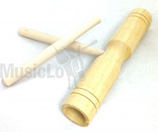 Wood Tone Block with Beater Mallet hand percussion