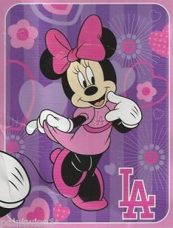 Disney Girls MLB LA Dodgers Los Angeles Minnie Mouse Twin Plush 