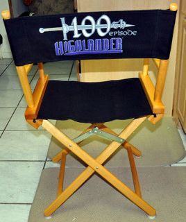   100th Episode Sword Logo TV Series Directors Chair Black Canvas