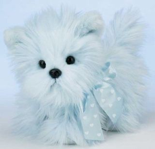 New BEARINGTON Plush Toy BABY BLUE DOG Puppy Stuffed Animal Westie 