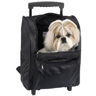 Casual Canine Deluxe Backpack Pet dog cat Carrier On Wheels