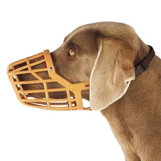 Pliable Vinyl Basket Dog Muzzle w/ Nylon Web Strap CLEARANCE