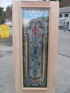 STAINED GLASS VICTORIAN STYLE ENTRY DOOR JHL28