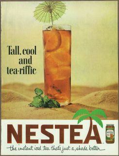 Nestea 1966 print ad / magazine advertisement, iced tea, Free Shipping