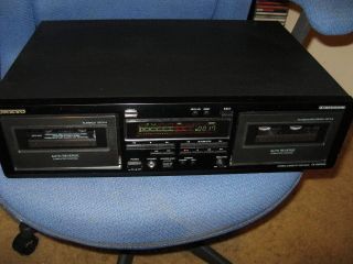   Playback and Record Onkyo TA RW344 Dual Cassette Deck via Fedx Ground